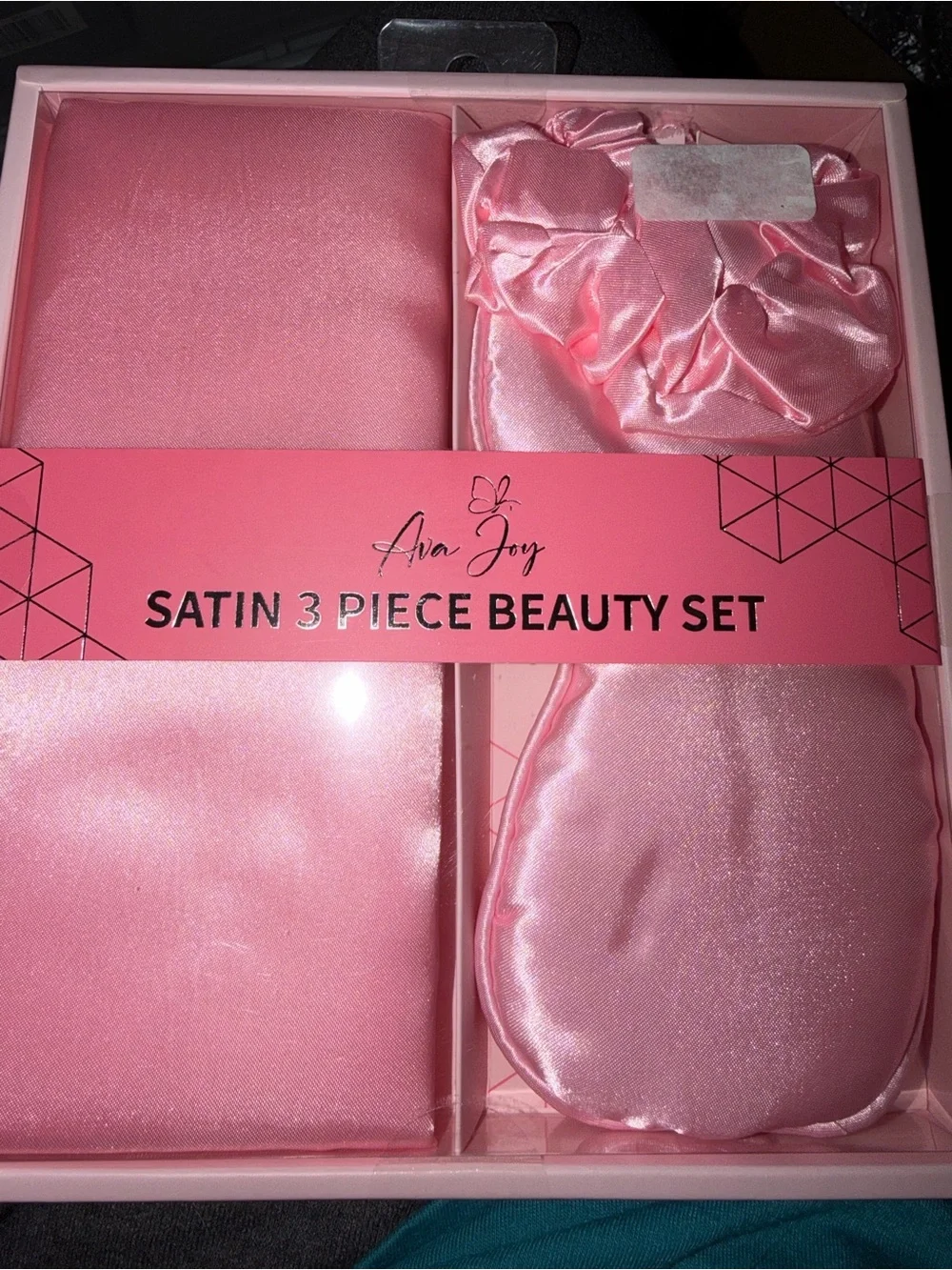 Satin 3-Piece Beauty Set - Pink